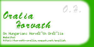 oralia horvath business card